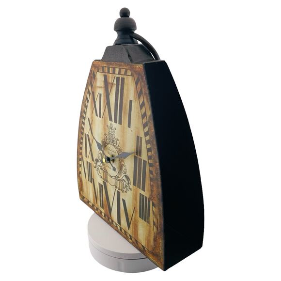 Kettle Bell Clock Industrial Metal Wall Mantel Desk Shelf 9x12.7" NEW - Picture 11 of 13